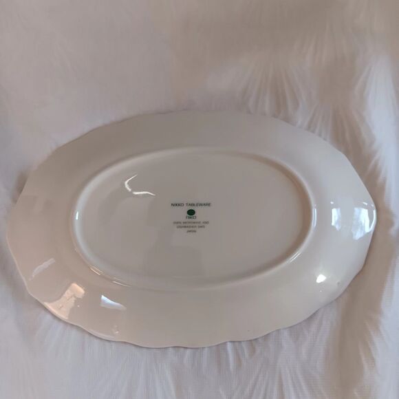 Vintage Nikko BLUE PEONY Oval Relish Dish Japan Fine Tableware Blossomtime - Picture 8 of 10